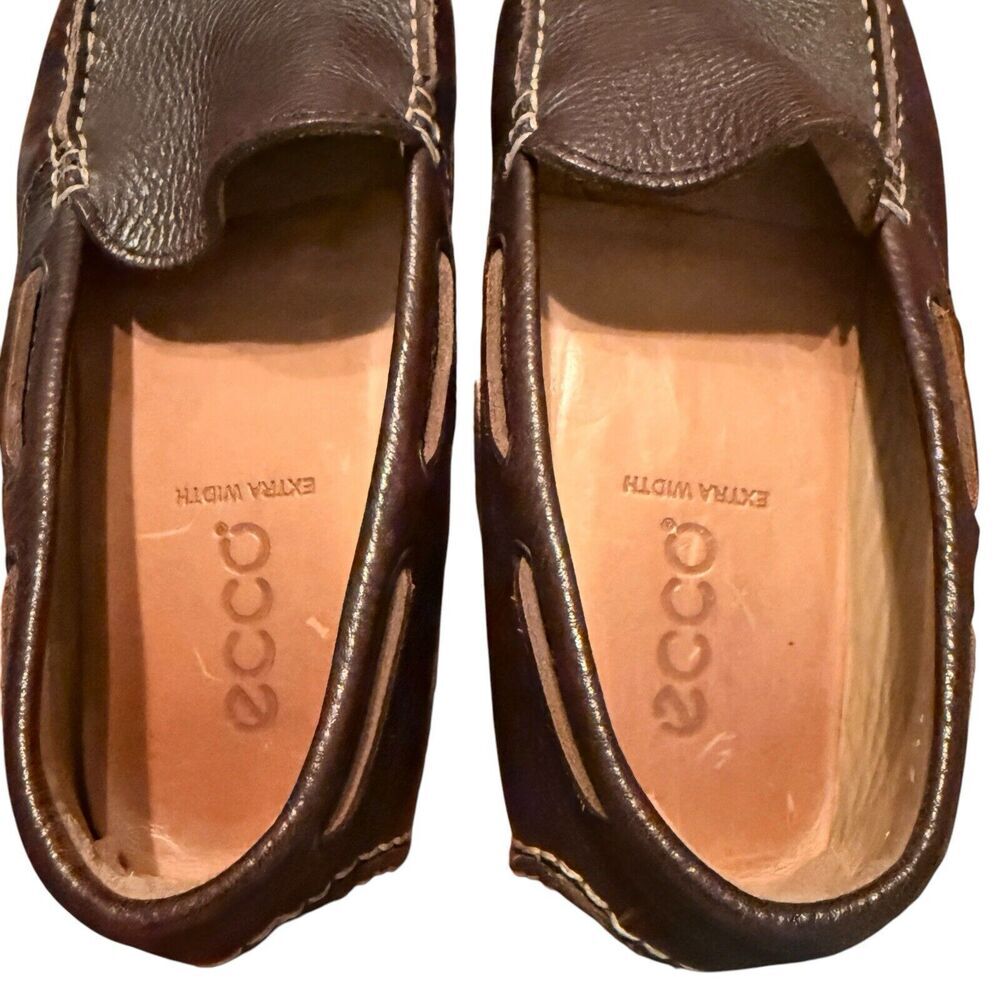 Ecco Sz 8.5 Extra Width Loafer Slip On Business‎ Preppy Classic - Picture 2 of 11